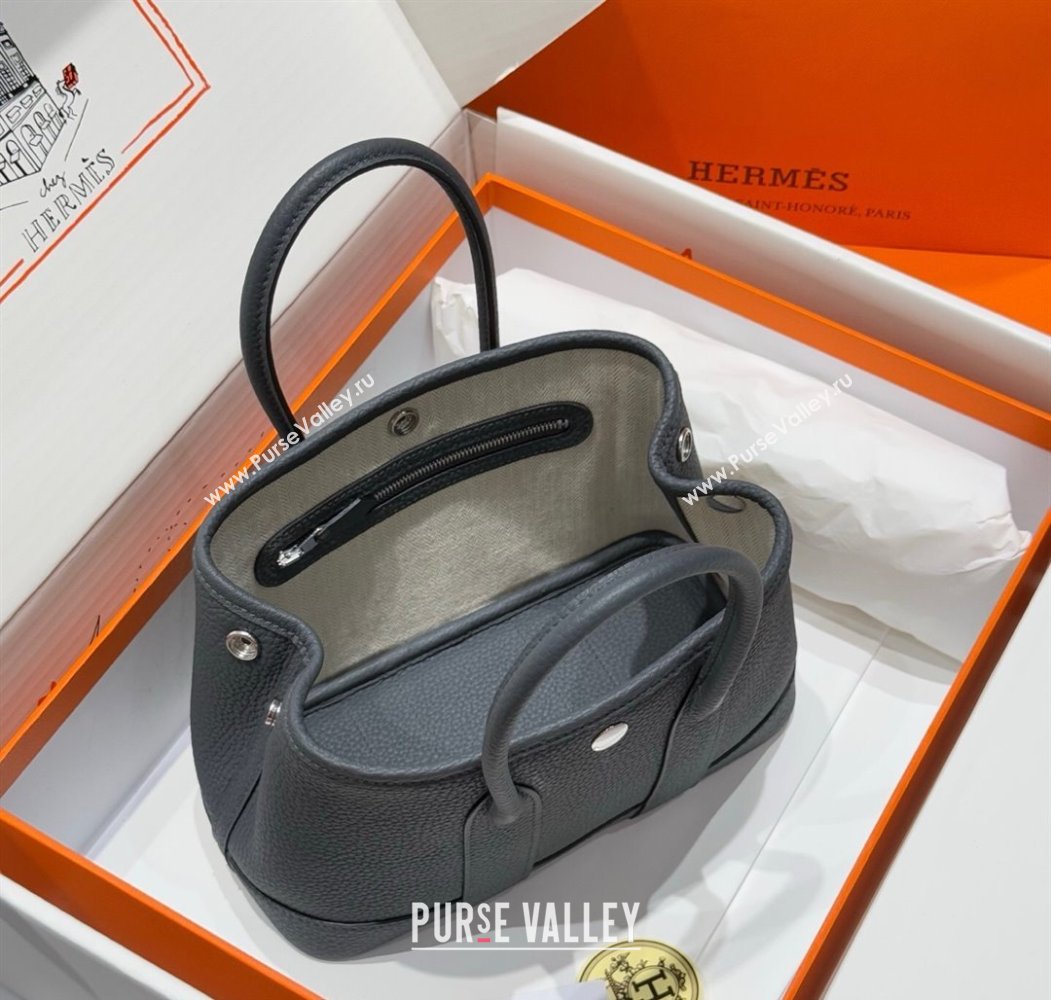 Hermes Garden Party Mini Bag 23cm in Germany Leather Slate Grey 2025 (FL-250809045)