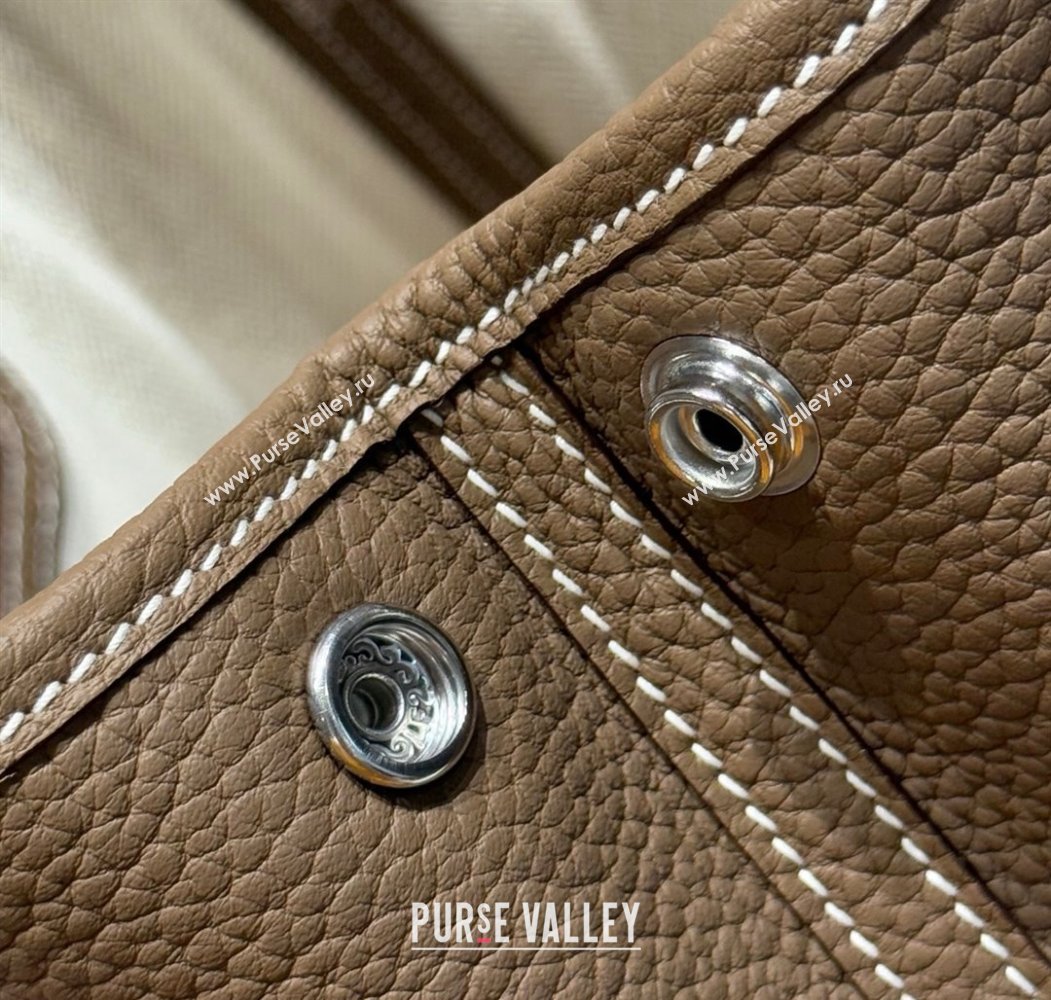 Hermes Garden Party Mini Bag 23cm in Germany Leather Elephant Grey 2025 (FL-250809046)