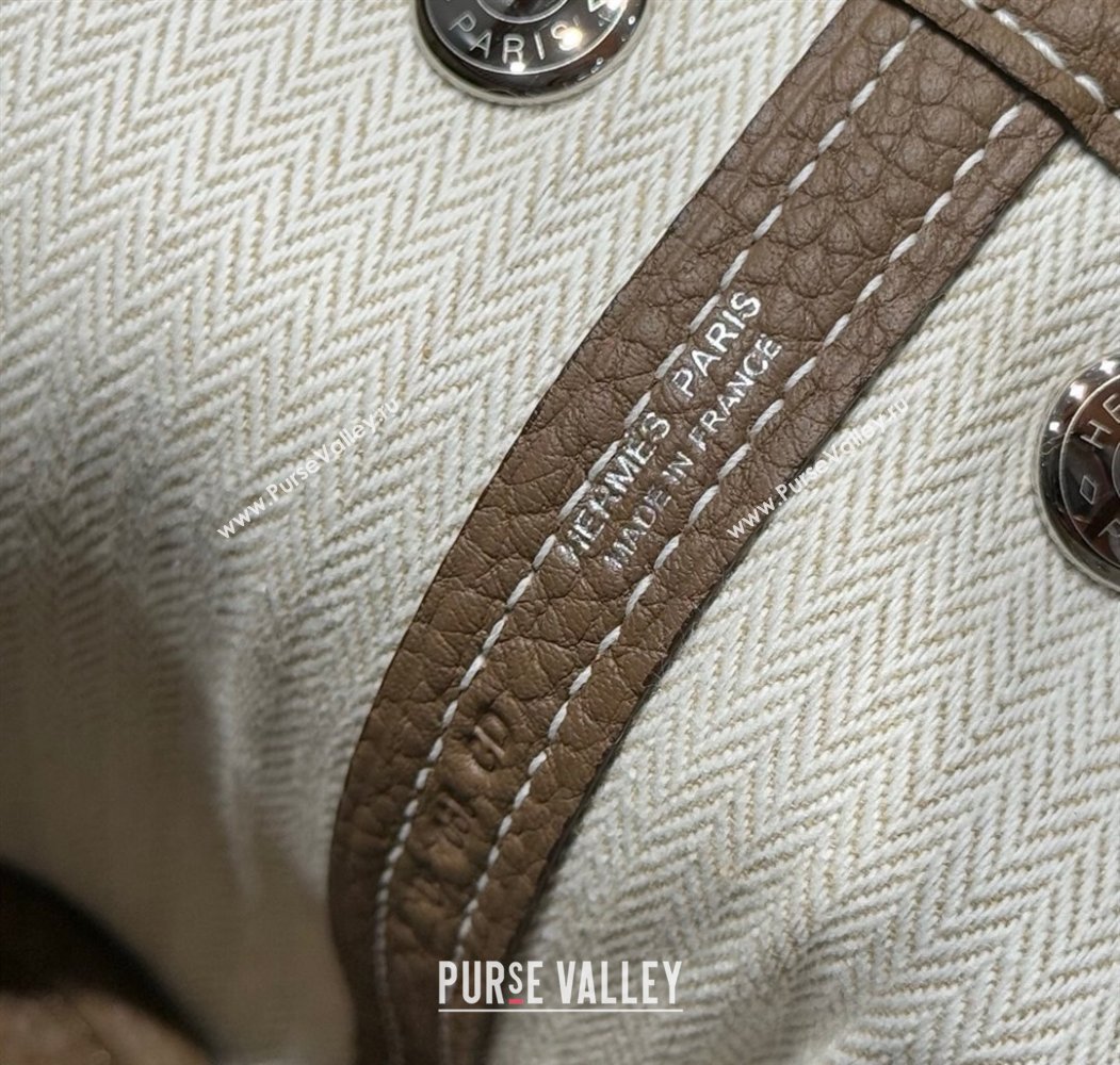 Hermes Garden Party Mini Bag 23cm in Germany Leather Elephant Grey 2025 (FL-250809046)