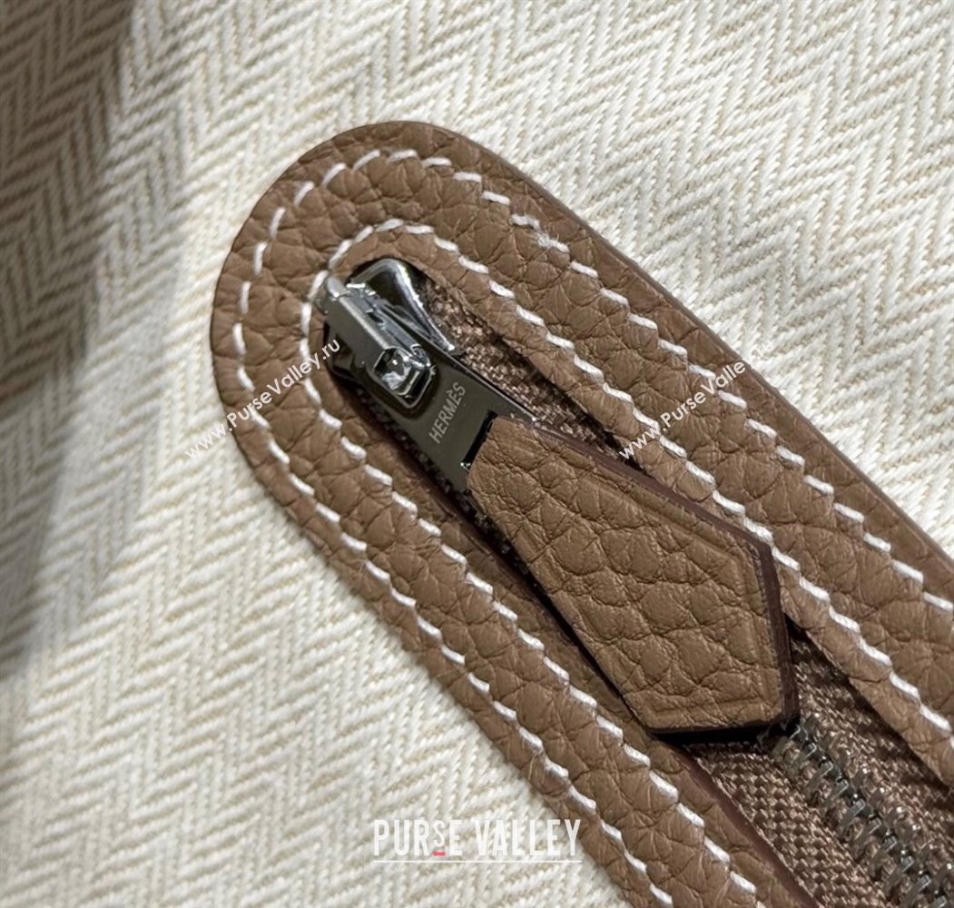 Hermes Garden Party Mini Bag 23cm in Germany Leather Elephant Grey 2025 (FL-250809046)