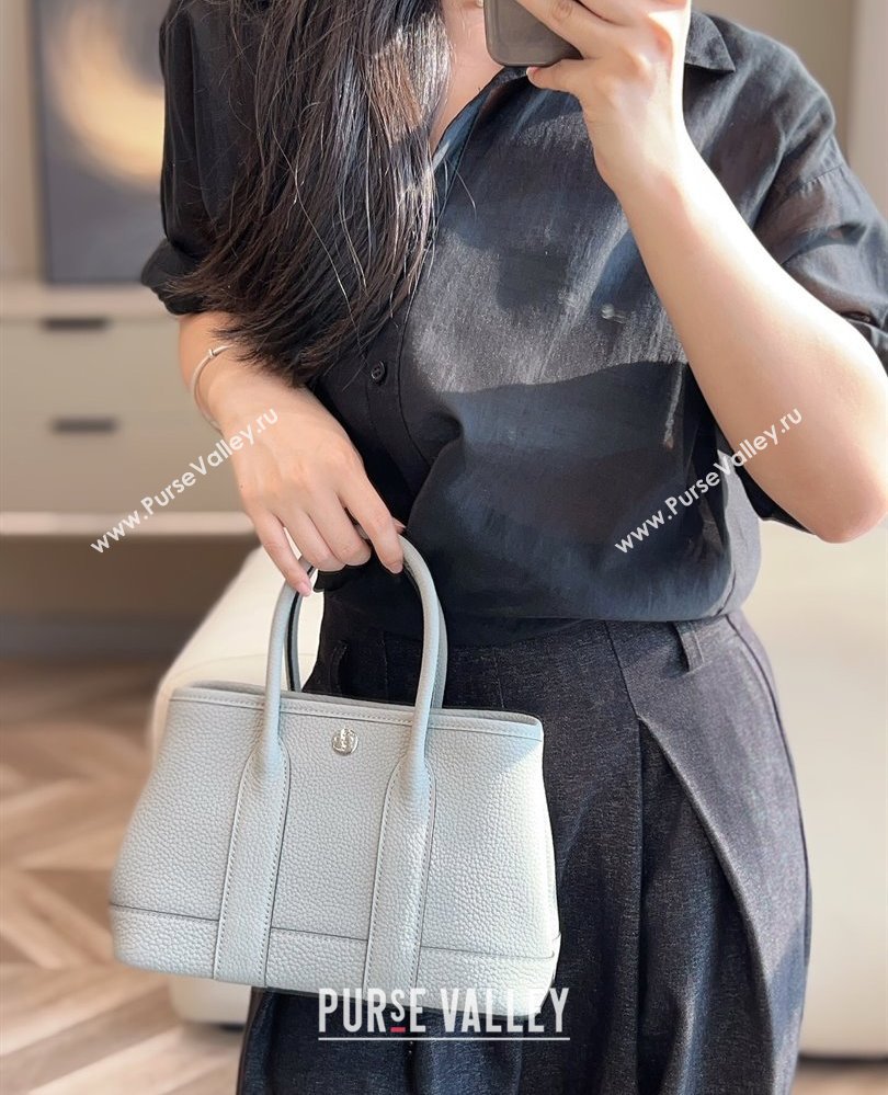 Hermes Garden Party Mini Bag 23cm in Germany Leather Glacier Blue 2025 (FL-250809047)
