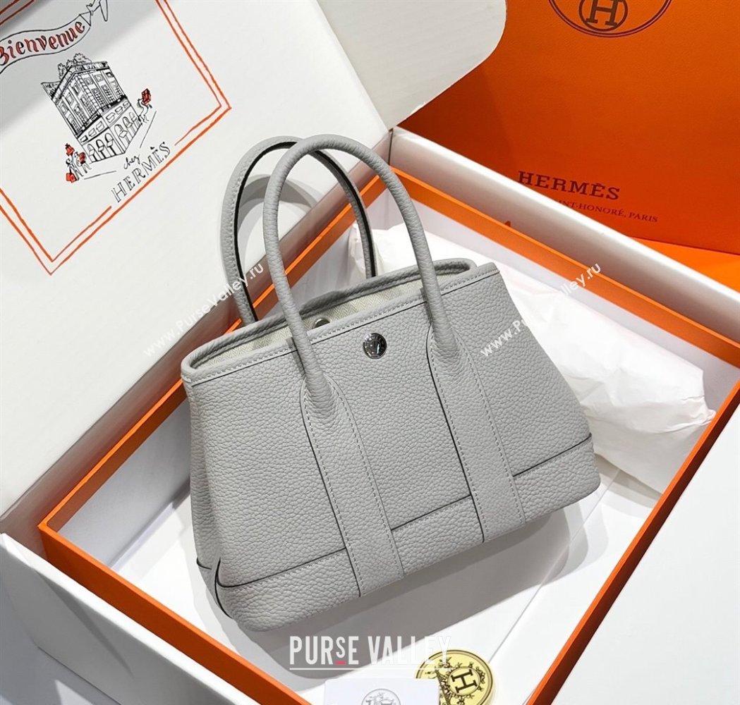 Hermes Garden Party Mini Bag 23cm in Germany Leather Glacier Blue 2025 (FL-250809047)