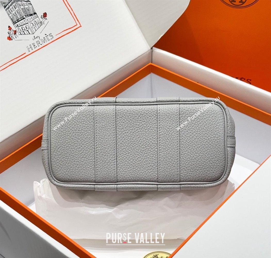 Hermes Garden Party Mini Bag 23cm in Germany Leather Glacier Blue 2025 (FL-250809047)