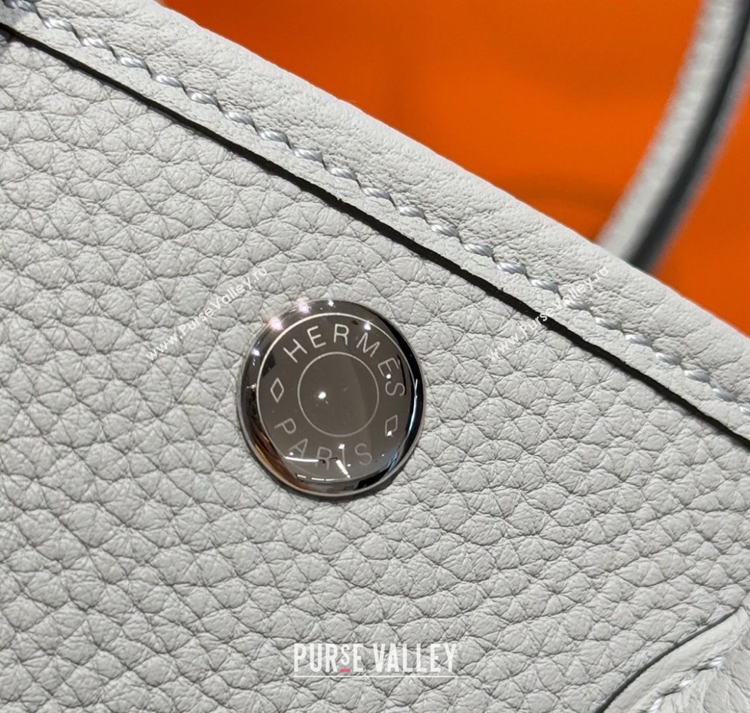 Hermes Garden Party Mini Bag 23cm in Germany Leather Glacier Blue 2025 (FL-250809047)