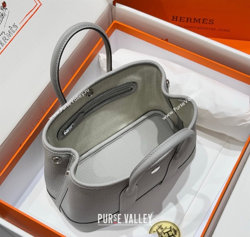 Hermes Garden Party Mini Bag 23cm in Germany Leather Glacier Blue 2025 (FL-250809047)