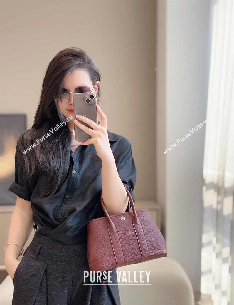 Hermes Garden Party Mini Bag 23cm in Germany Leather HERMES Red 2025 (FL-250809048)