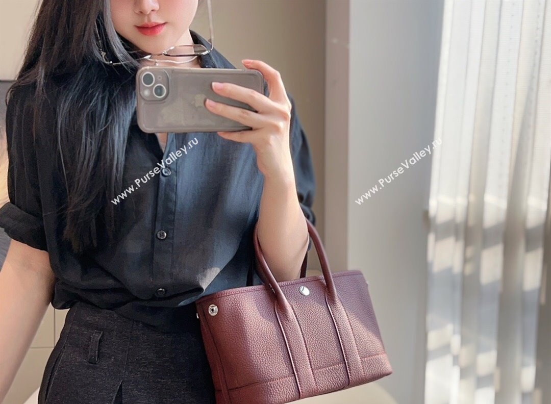 Hermes Garden Party Mini Bag 23cm in Germany Leather HERMES Red 2025 (FL-250809048)