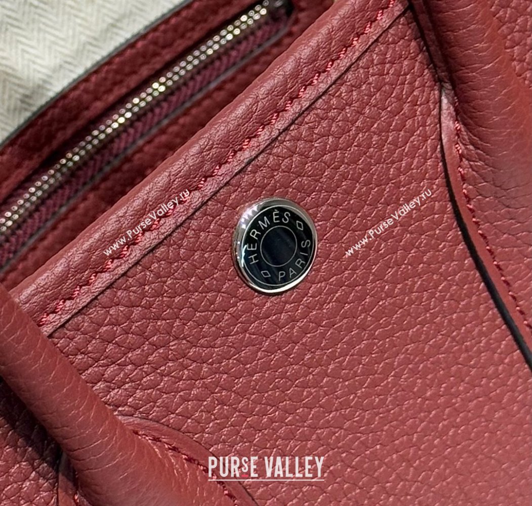Hermes Garden Party Mini Bag 23cm in Germany Leather HERMES Red 2025 (FL-250809048)