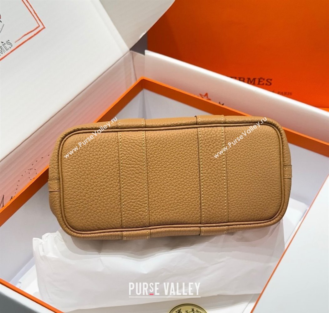 Hermes Garden Party Mini Bag 23cm in Germany Leather Biscuit Beige 2025 (FL-250809049)