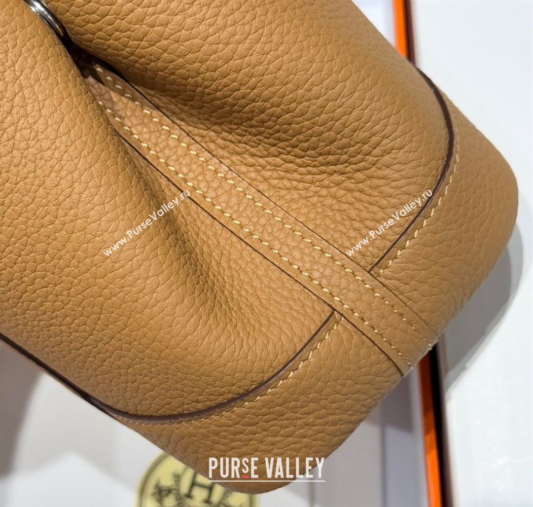 Hermes Garden Party Mini Bag 23cm in Germany Leather Biscuit Beige 2025 (FL-250809049)