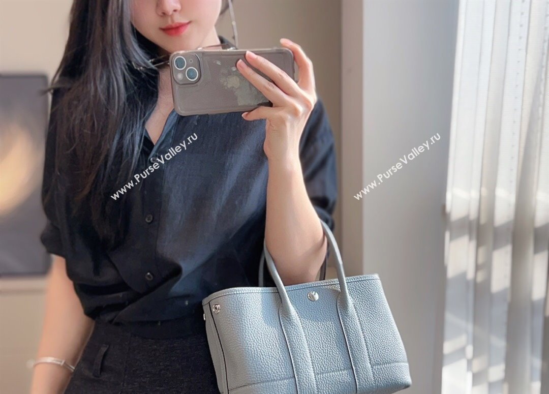 Hermes Garden Party Mini Bag 23cm in Germany Leather Puppet Grey 2025 (FL-250809050)