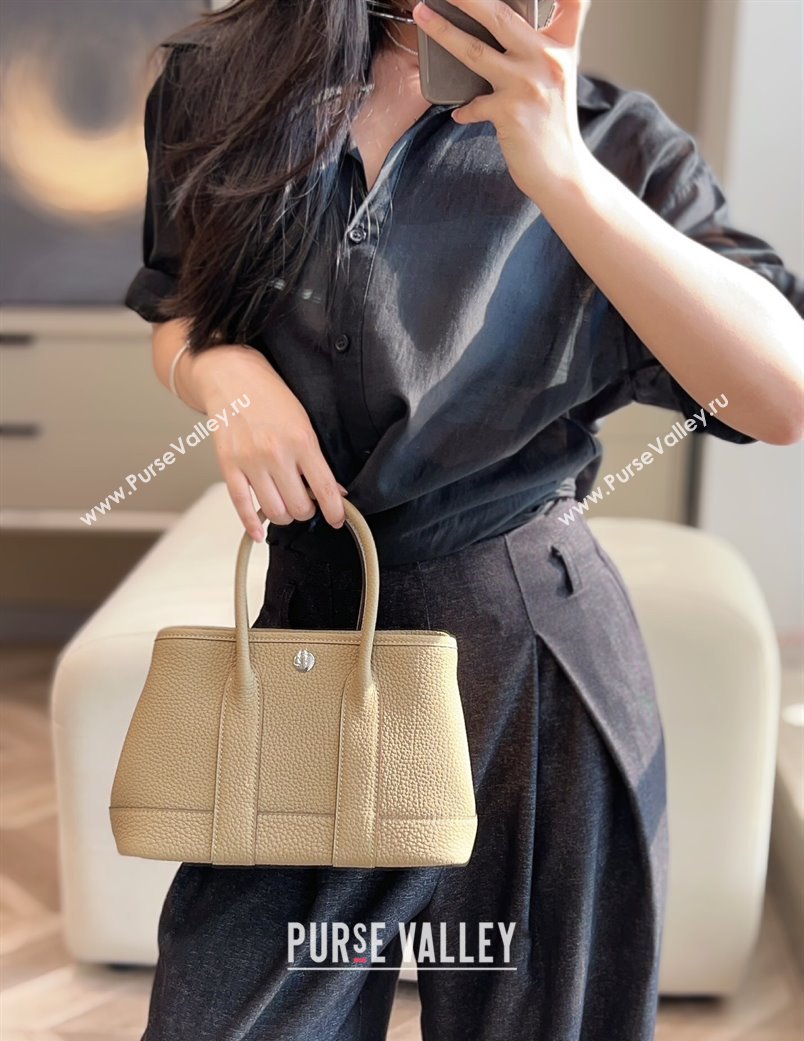 Hermes Garden Party Mini Bag 23cm in Germany Leather Alpha Beige 2025 (FL-250809051)