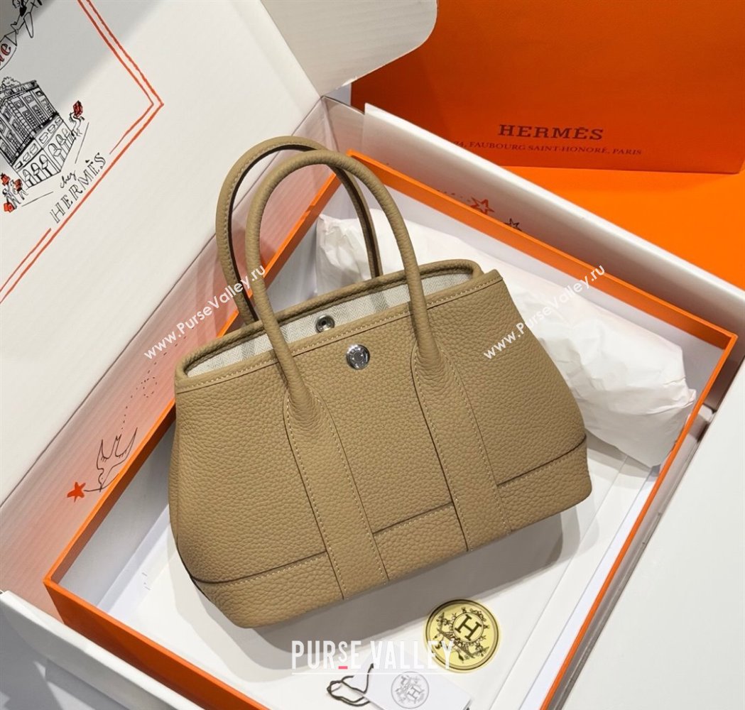 Hermes Garden Party Mini Bag 23cm in Germany Leather Alpha Beige 2025 (FL-250809051)
