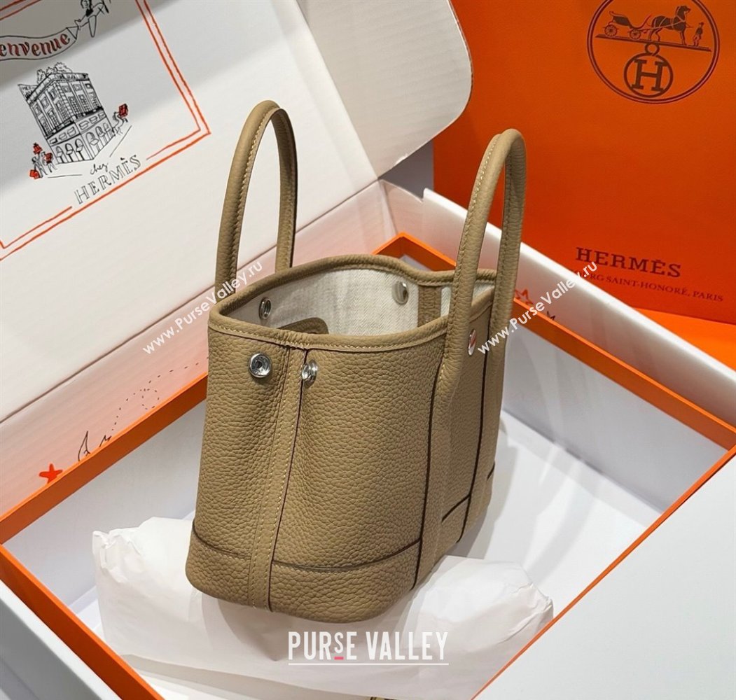 Hermes Garden Party Mini Bag 23cm in Germany Leather Alpha Beige 2025 (FL-250809051)