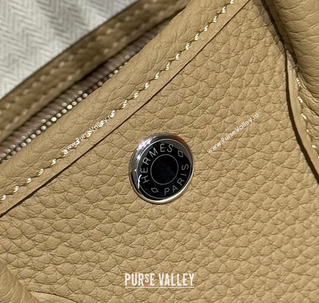 Hermes Garden Party Mini Bag 23cm in Germany Leather Alpha Beige 2025 (FL-250809051)