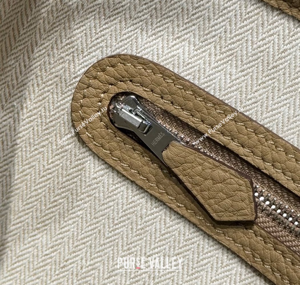 Hermes Garden Party Mini Bag 23cm in Germany Leather Alpha Beige 2025 (FL-250809051)