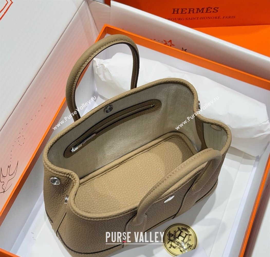 Hermes Garden Party Mini Bag 23cm in Germany Leather Alpha Beige 2025 (FL-250809051)