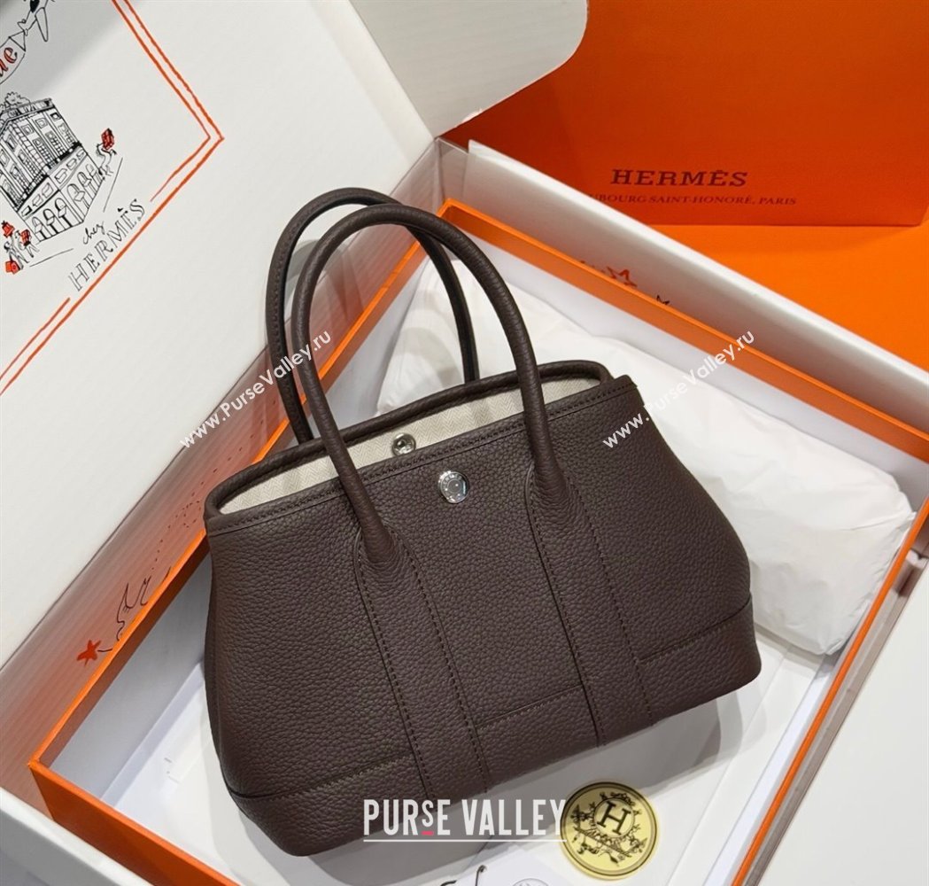 Hermes Garden Party Mini Bag 23cm in Germany Leather Ebony 2025 (FL-250809052)