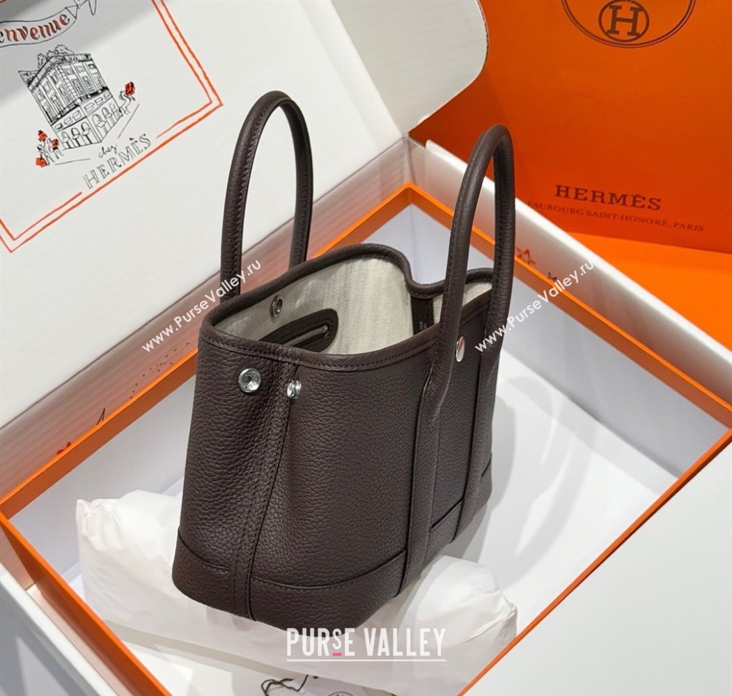 Hermes Garden Party Mini Bag 23cm in Germany Leather Ebony 2025 (FL-250809052)
