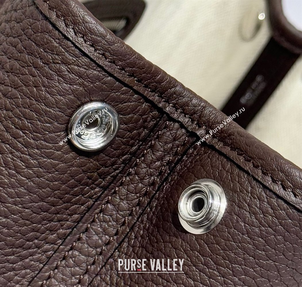 Hermes Garden Party Mini Bag 23cm in Germany Leather Ebony 2025 (FL-250809052)