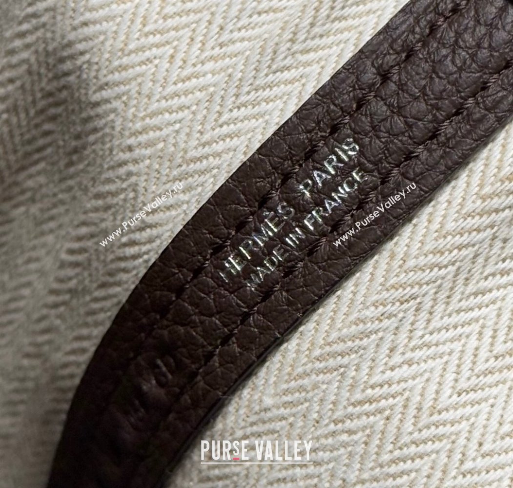 Hermes Garden Party Mini Bag 23cm in Germany Leather Ebony 2025 (FL-250809052)