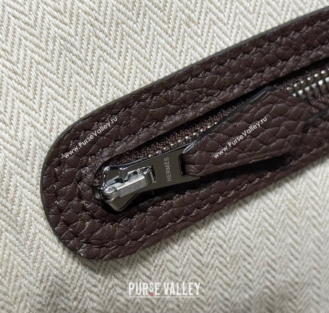 Hermes Garden Party Mini Bag 23cm in Germany Leather Ebony 2025 (FL-250809052)