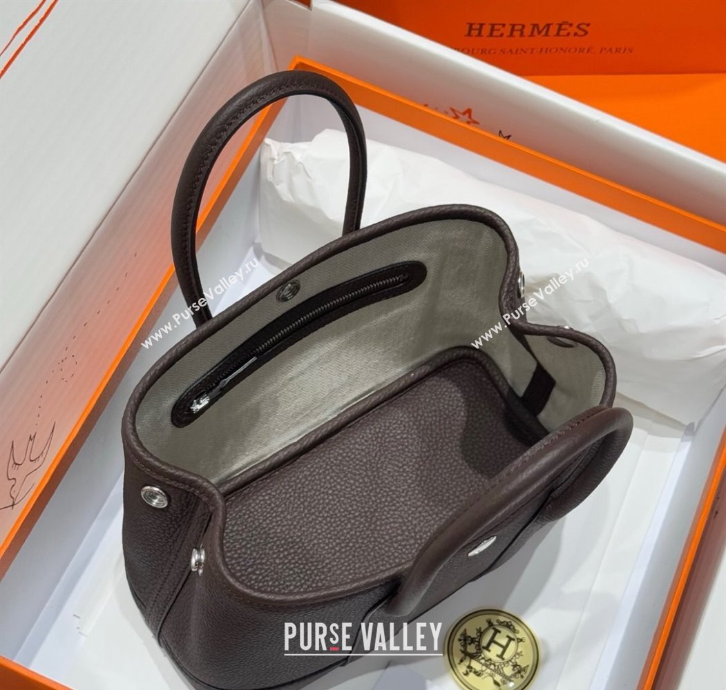 Hermes Garden Party Mini Bag 23cm in Germany Leather Ebony 2025 (FL-250809052)