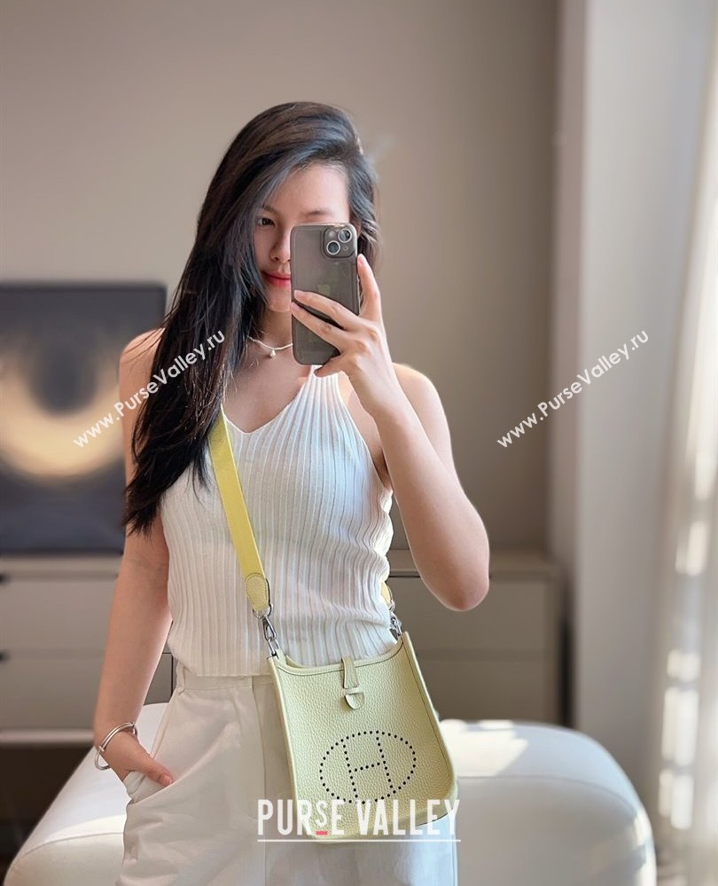 Hermes Evelyne Mini Bag 18cm in Togo Calfskin Leather Milton Yellow 2025 (FL-250808142)