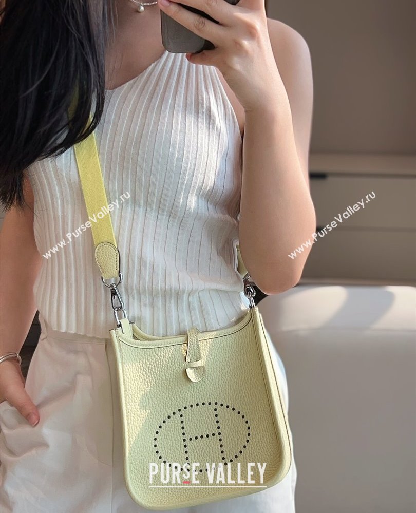 Hermes Evelyne Mini Bag 18cm in Togo Calfskin Leather Milton Yellow 2025 (FL-250808142)