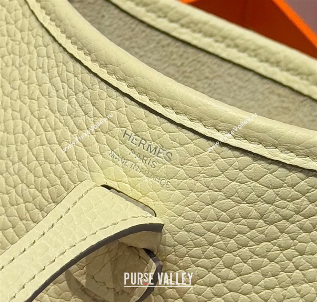 Hermes Evelyne Mini Bag 18cm in Togo Calfskin Leather Milton Yellow 2025 (FL-250808142)