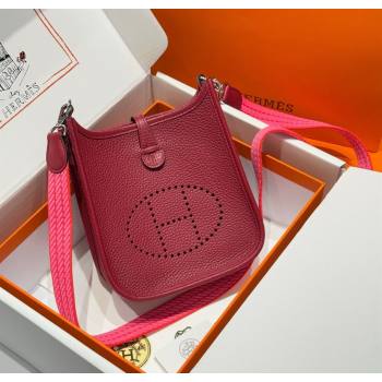Hermes Evelyne Mini Bag 18cm in Togo Calfskin Leather Stone Red 2025 (FL-250808143)