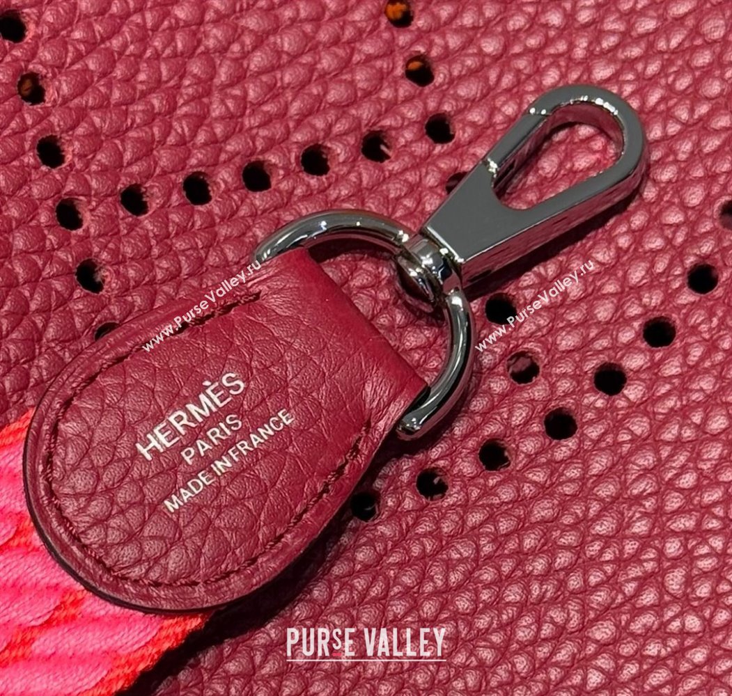 Hermes Evelyne Mini Bag 18cm in Togo Calfskin Leather Stone Red 2025 (FL-250808143)