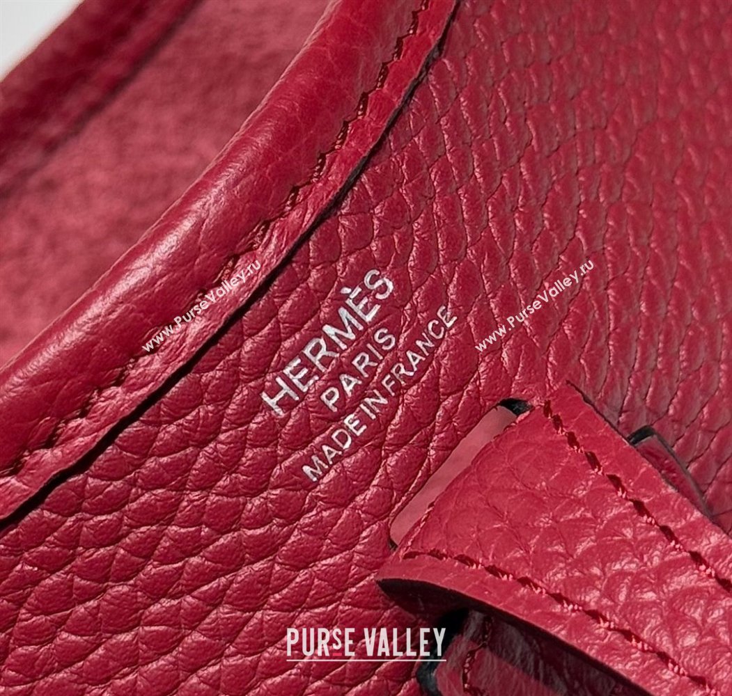 Hermes Evelyne Mini Bag 18cm in Togo Calfskin Leather Stone Red 2025 (FL-250808143)