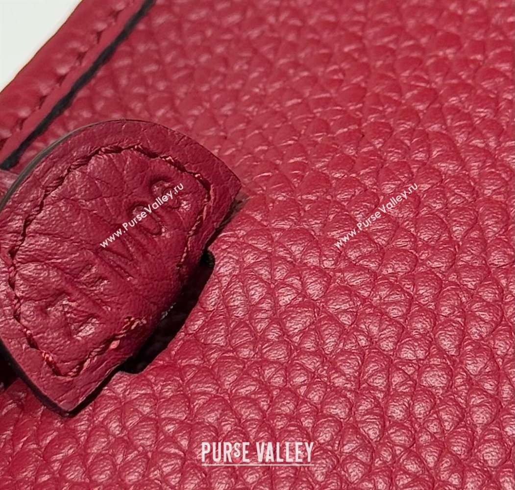 Hermes Evelyne Mini Bag 18cm in Togo Calfskin Leather Stone Red 2025 (FL-250808143)