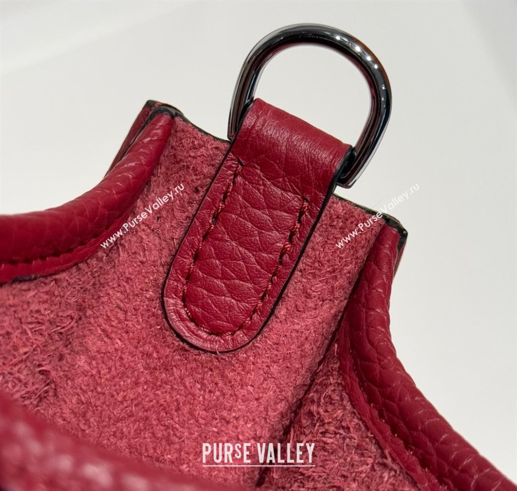 Hermes Evelyne Mini Bag 18cm in Togo Calfskin Leather Stone Red 2025 (FL-250808143)