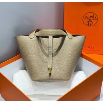 Hermes Picotin Lock Bag 22cm in Togo Calfskin Leather Alpha Beige 2025 (FL-250808152)