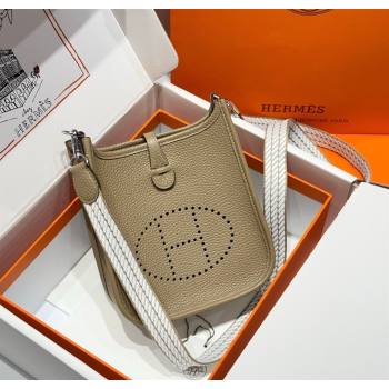 Hermes Evelyne Mini Bag 18cm in Togo Calfskin Leather Alpha Beige 2025 (FL-250808144)