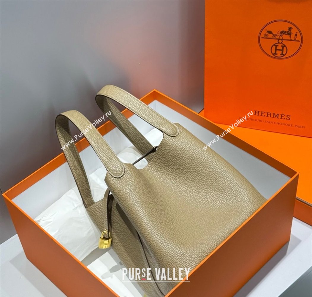 Hermes Picotin Lock Bag 22cm in Togo Calfskin Leather Alpha Beige 2025 (FL-250808152)