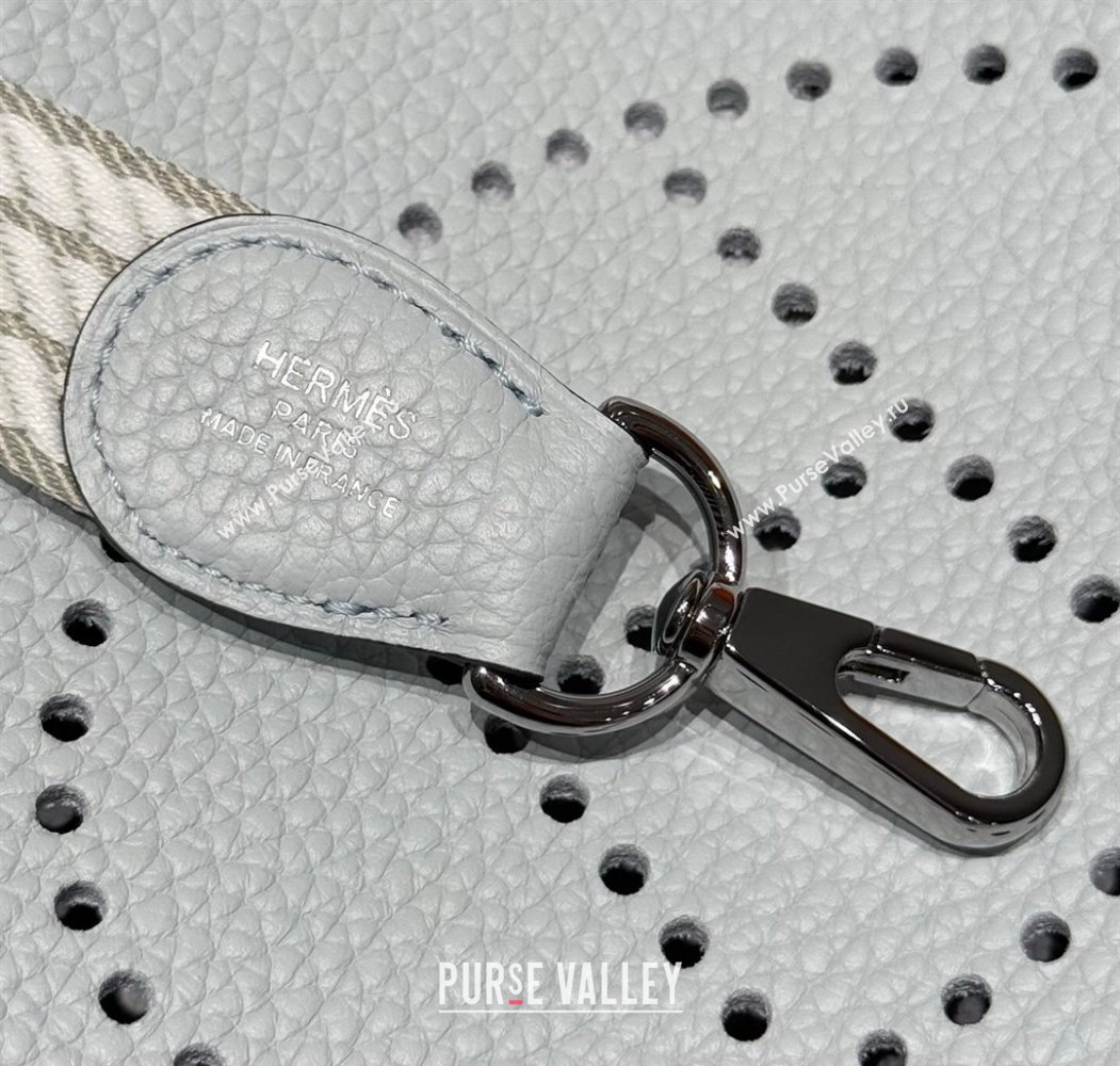 Hermes Evelyne Mini Bag 18cm in Togo Calfskin Leather Fog Blue 2025 (FL-250808145)