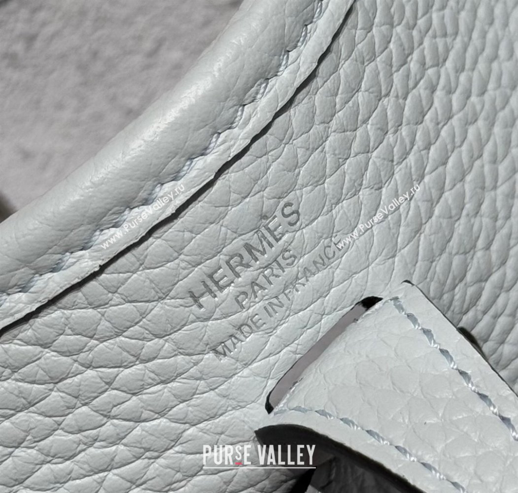 Hermes Evelyne Mini Bag 18cm in Togo Calfskin Leather Fog Blue 2025 (FL-250808145)