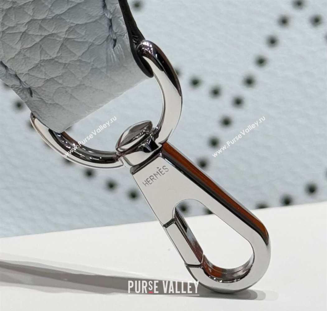 Hermes Evelyne Mini Bag 18cm in Togo Calfskin Leather Fog Blue 2025 (FL-250808145)