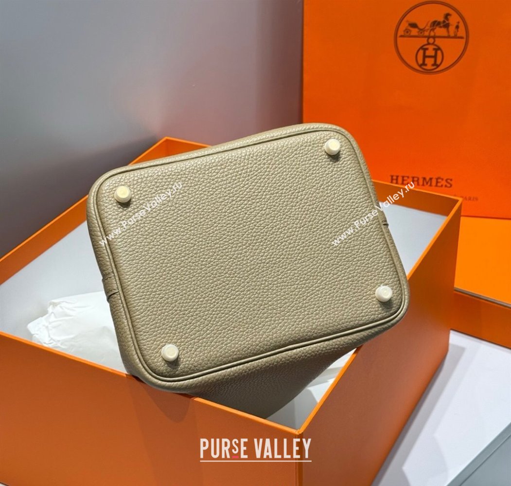 Hermes Picotin Lock Bag 22cm in Togo Calfskin Leather Alpha Beige 2025 (FL-250808152)