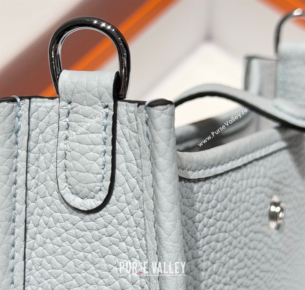Hermes Evelyne Mini Bag 18cm in Togo Calfskin Leather Fog Blue 2025 (FL-250808145)