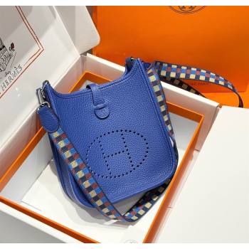 Hermes Evelyne Mini Bag 18cm in Togo Calfskin Leather Electric Blue 2025 (FL-250808146)