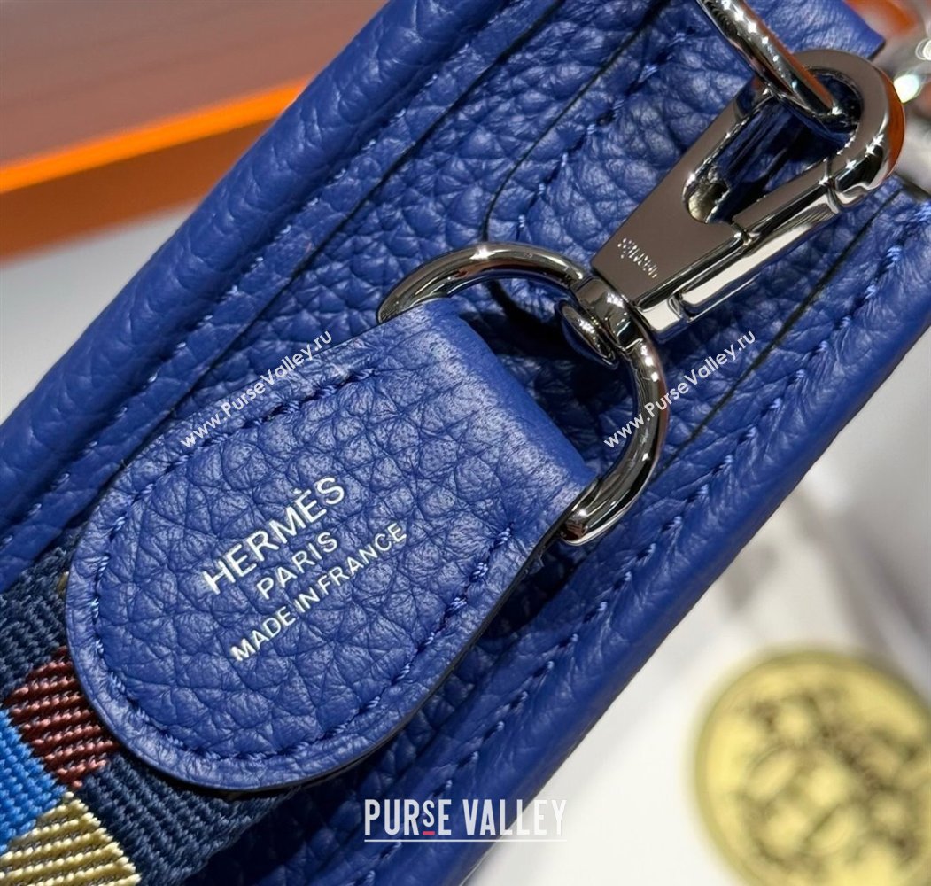 Hermes Evelyne Mini Bag 18cm in Togo Calfskin Leather Electric Blue 2025 (FL-250808146)