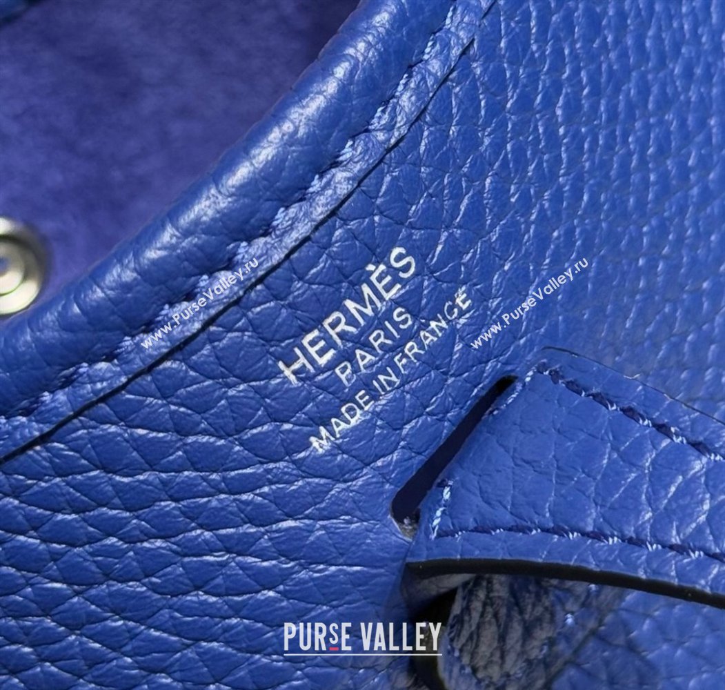 Hermes Evelyne Mini Bag 18cm in Togo Calfskin Leather Electric Blue 2025 (FL-250808146)
