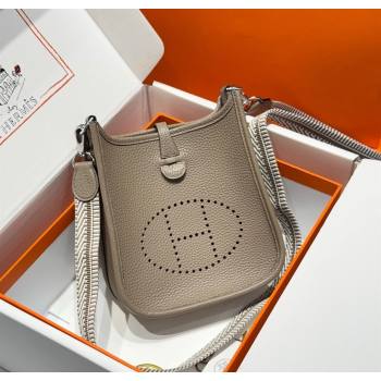 Hermes Evelyne Mini Bag 18cm in Togo Calfskin Leather Pitch Grey 2025 (FL-250808147)