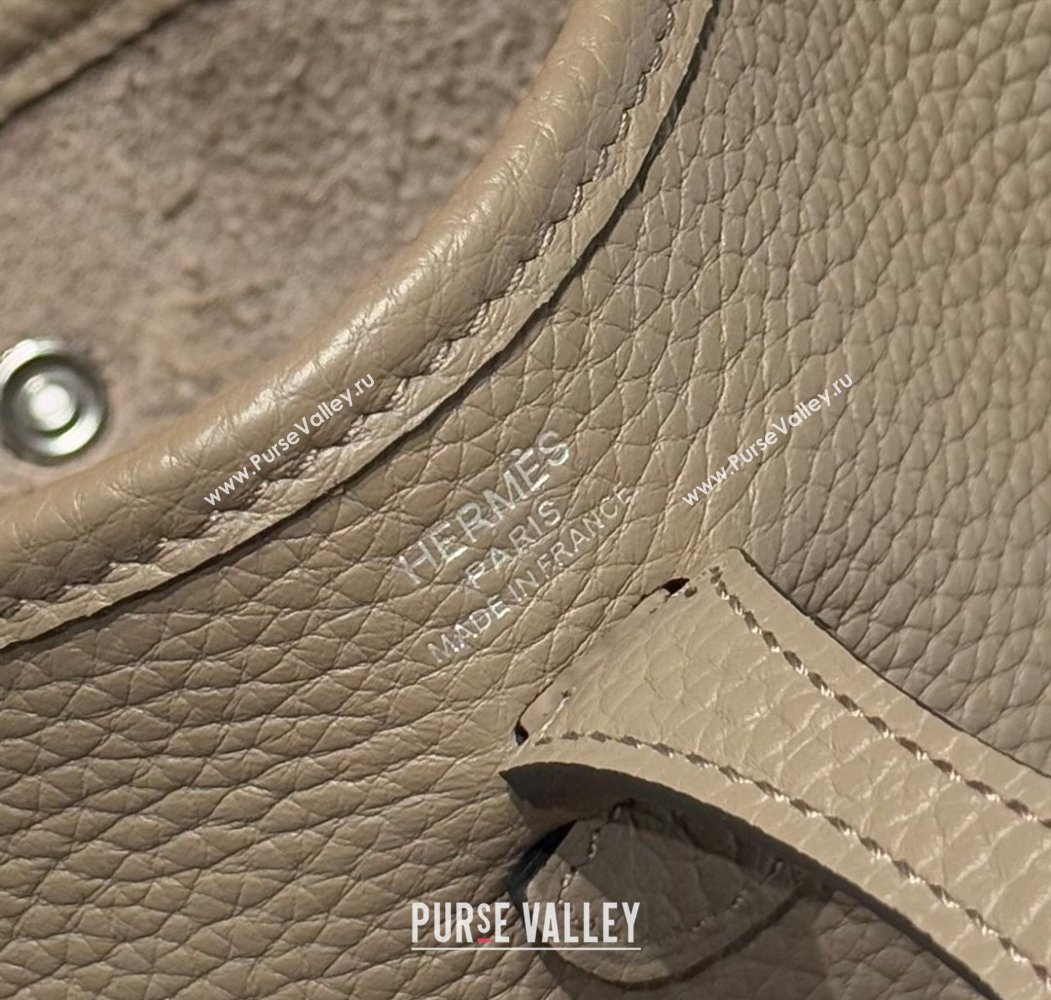 Hermes Evelyne Mini Bag 18cm in Togo Calfskin Leather Pitch Grey 2025 (FL-250808147)