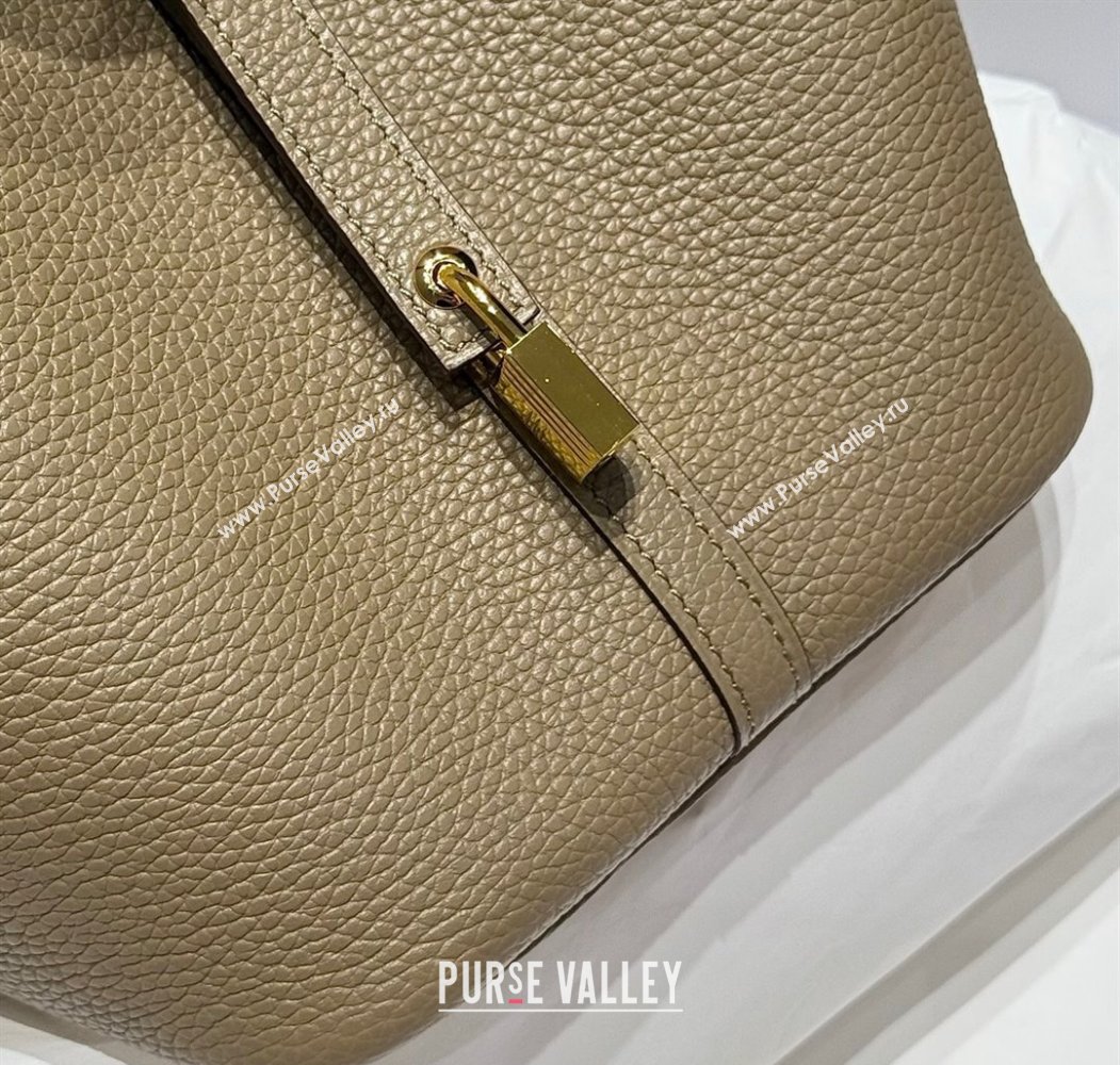 Hermes Picotin Lock Bag 22cm in Togo Calfskin Leather Alpha Beige 2025 (FL-250808152)