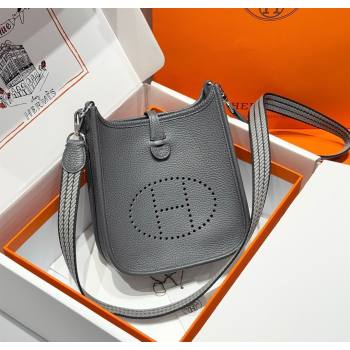 Hermes Evelyne Mini Bag 18cm in Togo Calfskin Leather Graphite Grey 2025 (FL-250808148)